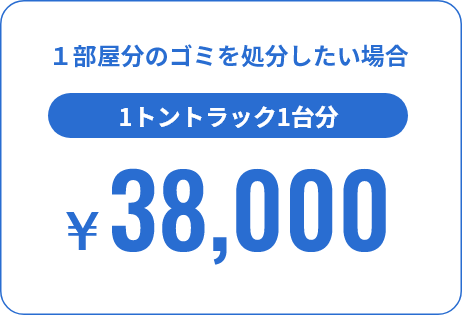 １部屋分のゴミを処分したいあなたへ　１トントラック１台分　なんと38,000円！　最初にお電話下さい！